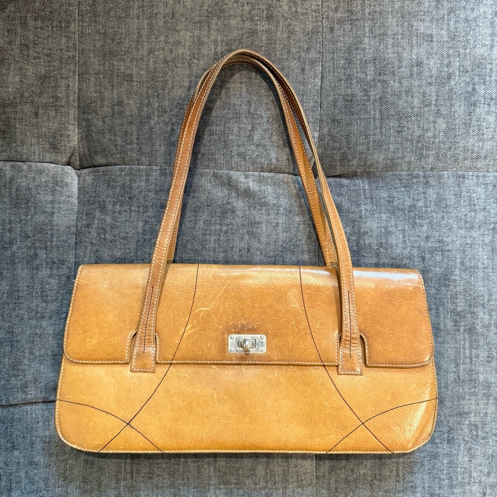 Vintage BCBG Max Azria Tan Leather Bag